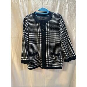 Designers Originals Houndstooth Three-Button Jacket – Size Large